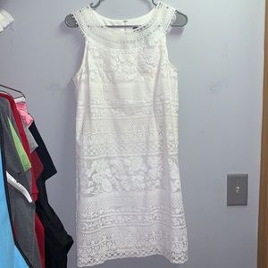 White detailed dress